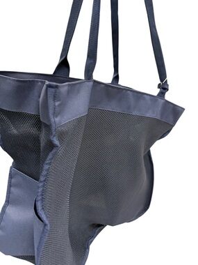 nwt Sunglow Oversized brand new blue mesh beach bag and zippered pouch
